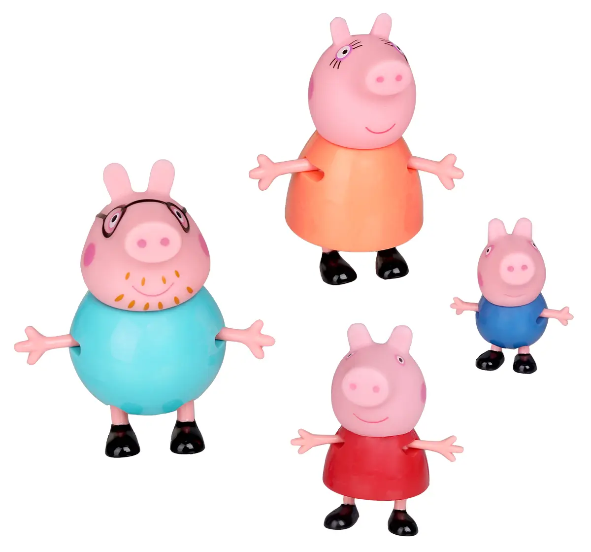 Peppa Pig Toys Peppa's Family, 4 Peppa Pig Family Figures, Preschool Toys, 3Y+