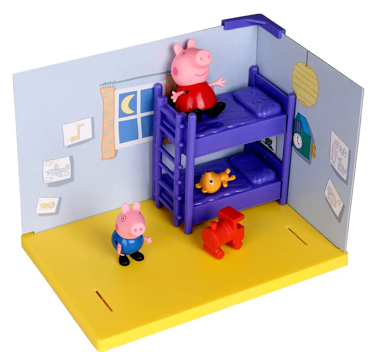 Peppa Pig's Bedroom Themed Preschool Toy with Peppa Pig and George, 3Y+