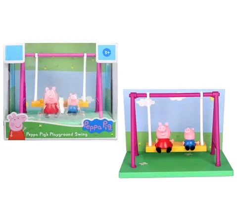 Peppa Pig's Playground Swing Themed Preschool Toy with Peppa Pig and George, 3Y+