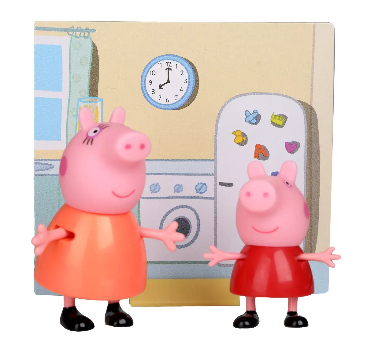 Peppa Pig and Mummy Pig Twin Figure Fun Pack with Two Poseable Figures and a Scene Card, Preschool Toy, 3Y+