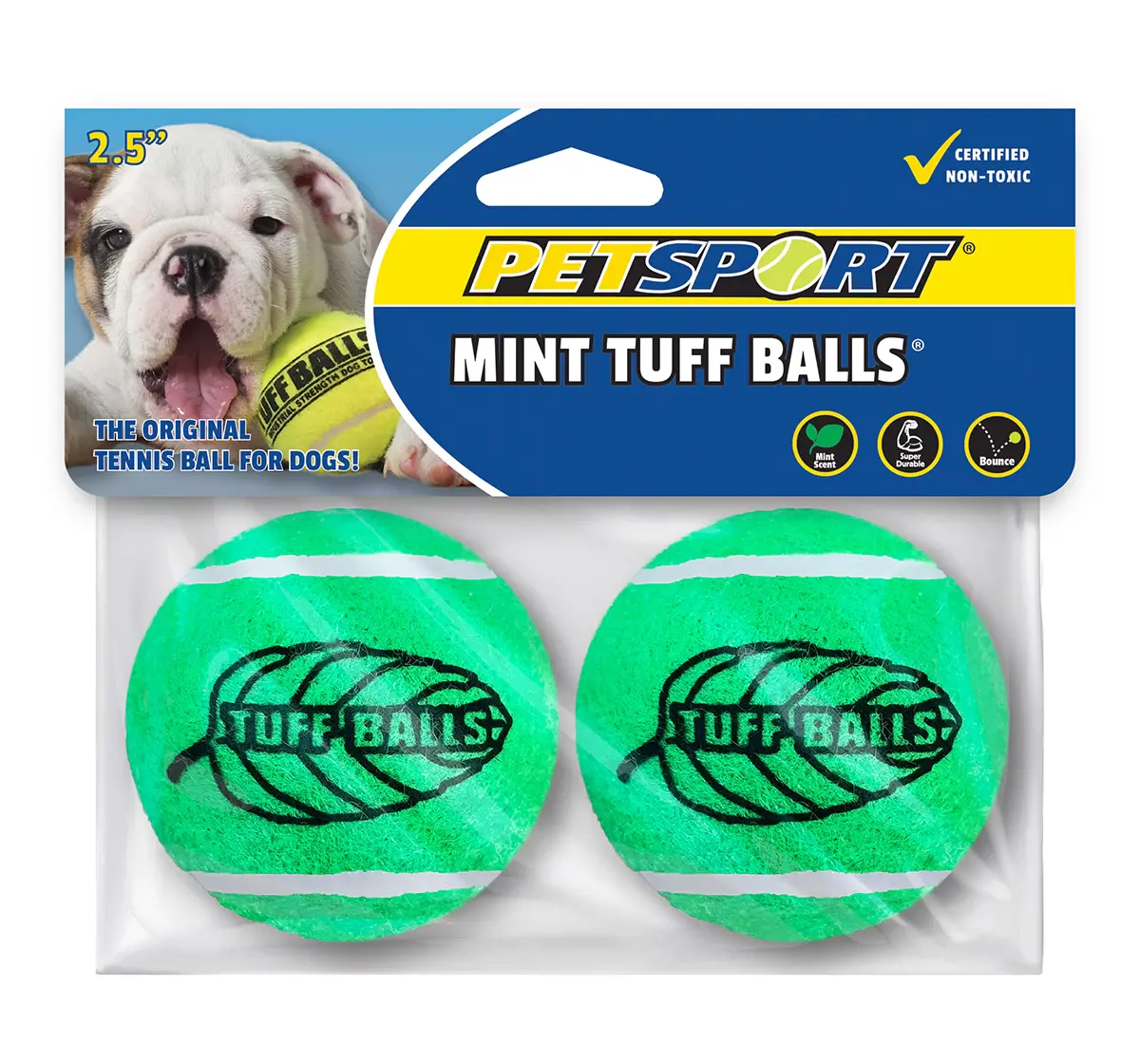 Petsport Mint Tuff Balls, Pack of 2, 7 cm