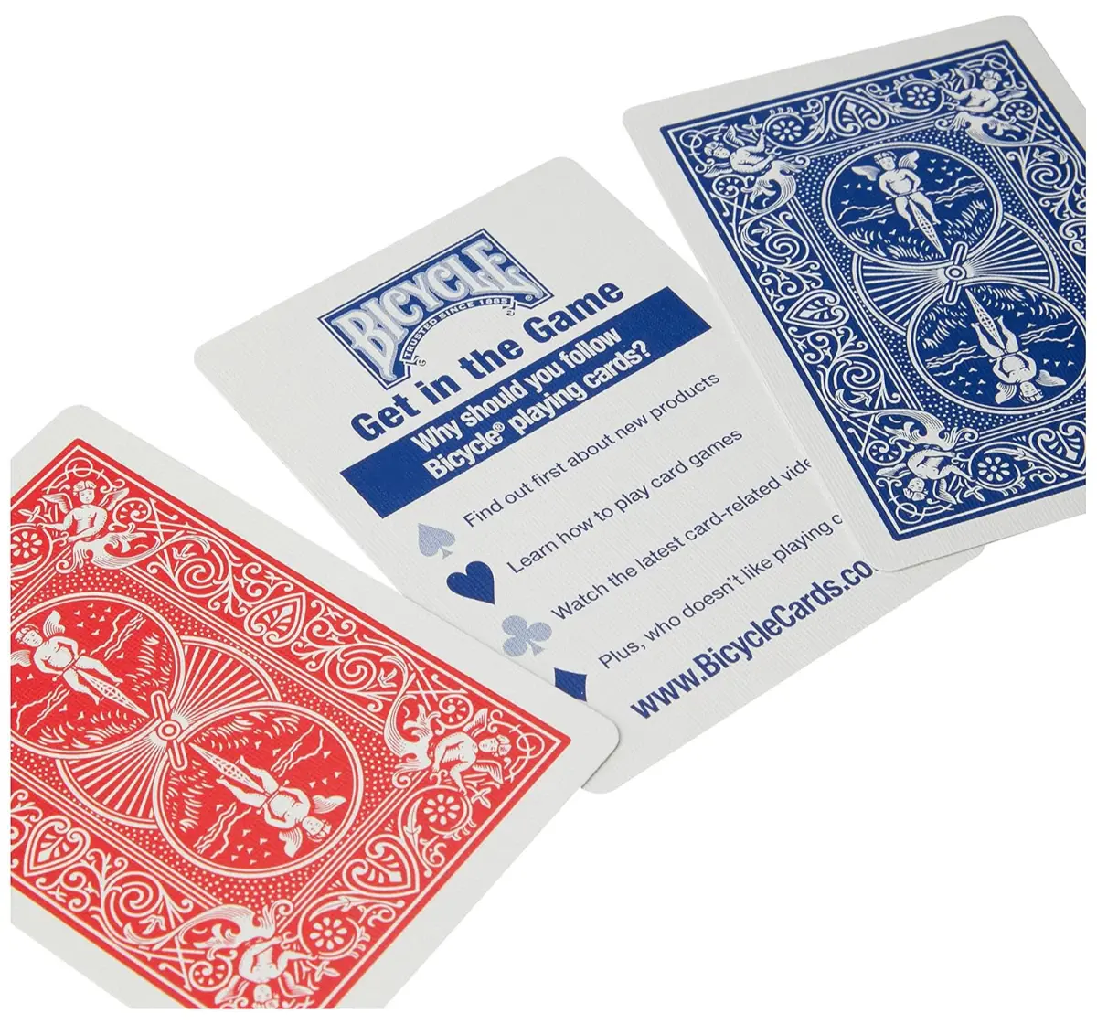 Parksons Bicycle Standard Rider Back Playing Cards, Red & Blue, Pack Of 2, 14Y+