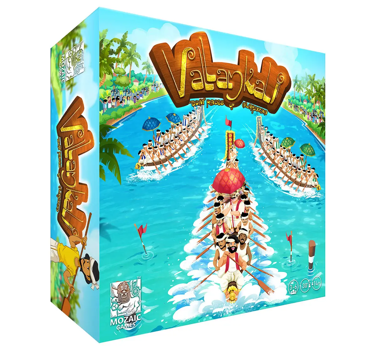 Mozaic Games Vallamkali Board Game For 14+ Years