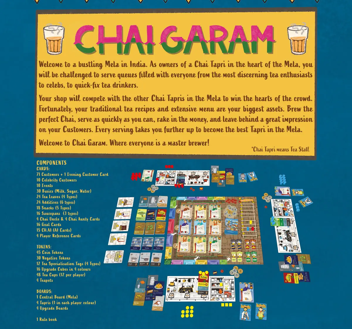 Mozaic Games Chai Garam Board Game For 14+ Years