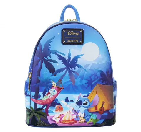 Loungefly Disney Lilo and Stitch Stitch Camping Cuties Mini Backpack, 8Y+