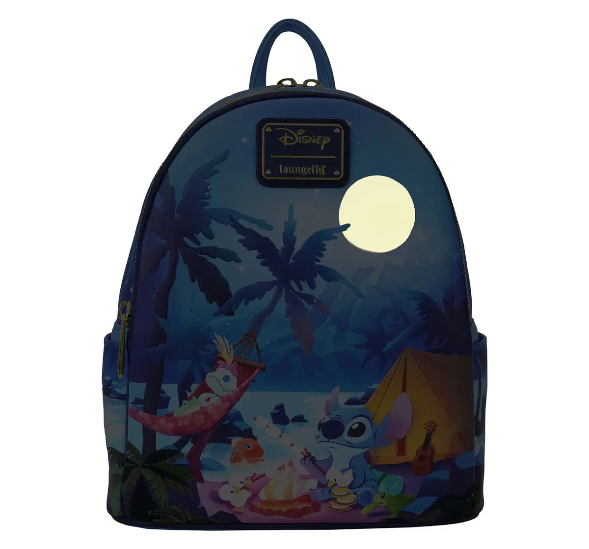 Loungefly Disney Lilo and Stitch Stitch Camping Cuties Mini Backpack, 8Y+