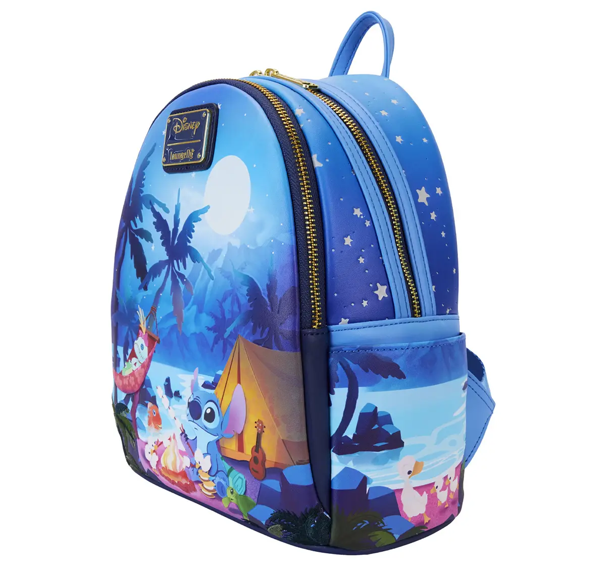 Loungefly Disney Lilo and Stitch Stitch Camping Cuties Mini Backpack, 8Y+