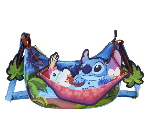 Loungefly Disney Stitch Camping Cuties Hammock Crossbody, 8Y+