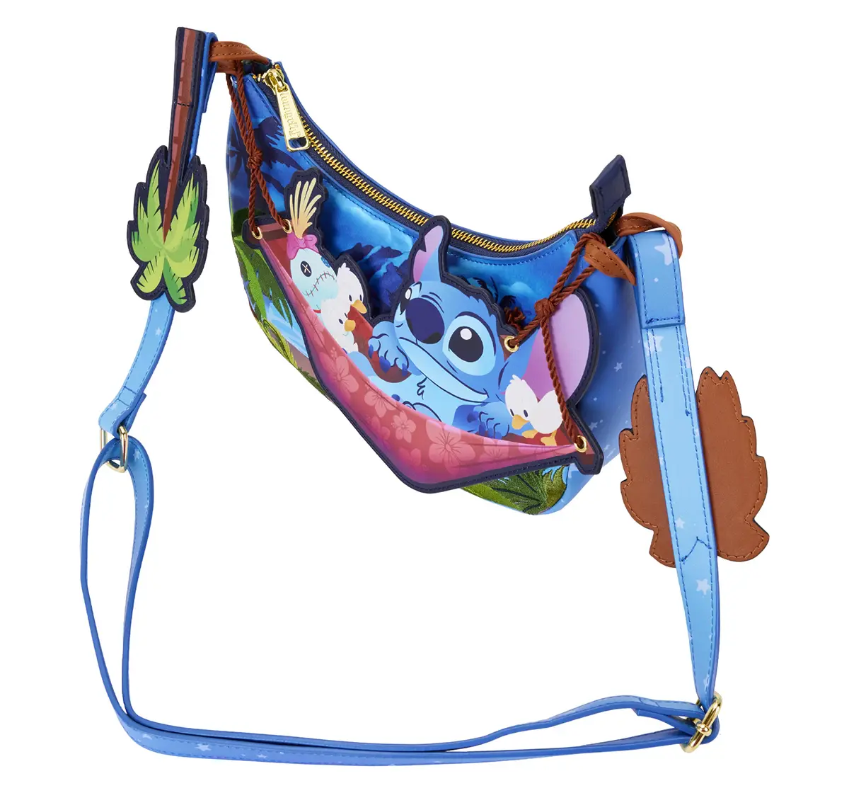 Loungefly Disney Stitch Camping Cuties Hammock Crossbody, 8Y+