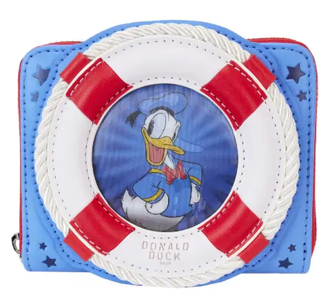 Loungefly Disney Donald Duck 90Th Anniversary Zip Around Wallet, 8Y+