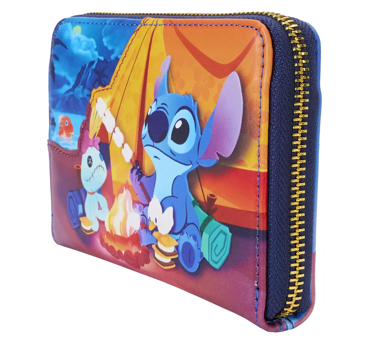 Loungefly Disney Stitch Camping Cuties Zip Around Wallet, 8Y+