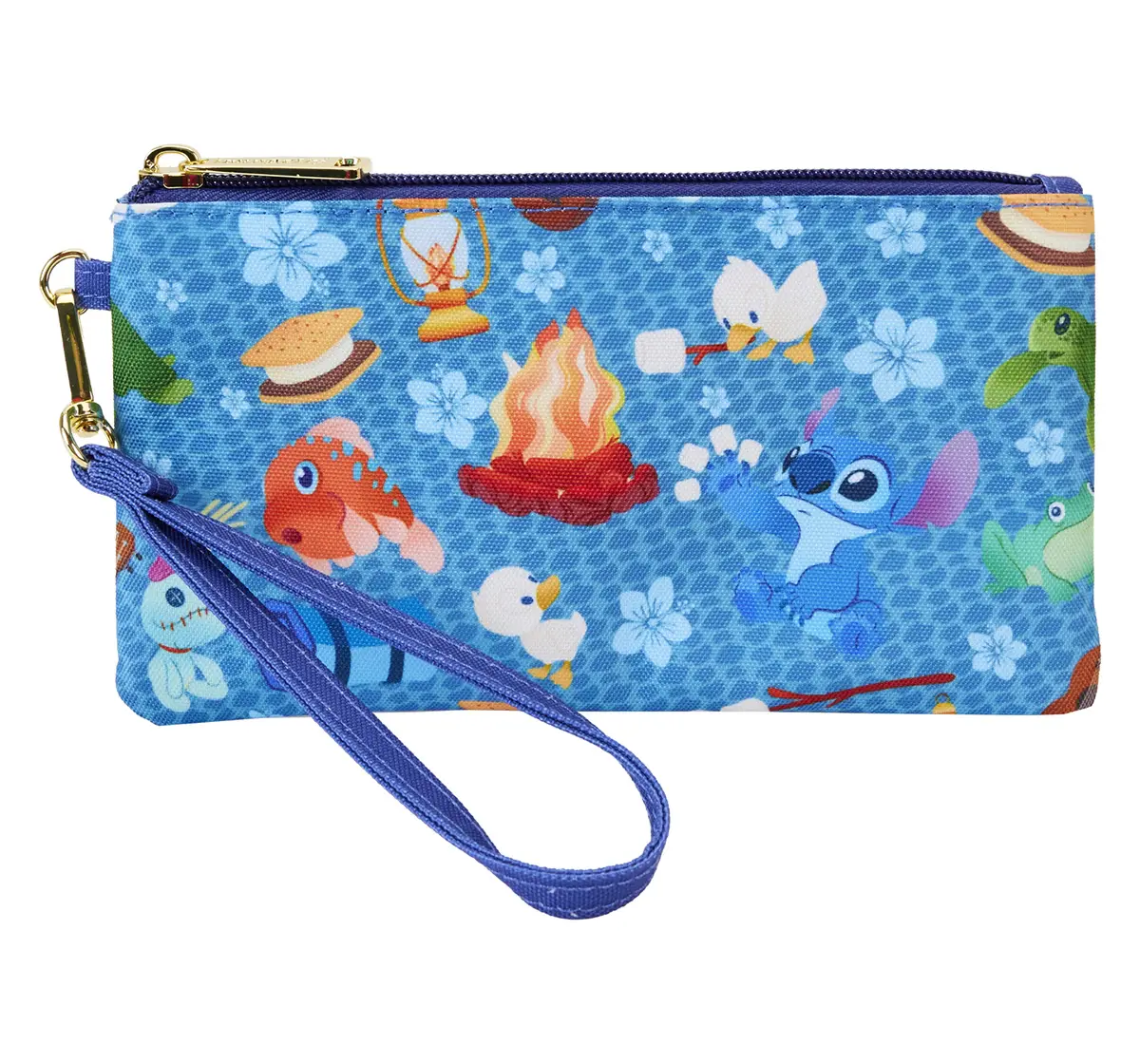 Loungefly Disney Stitch Camping Cuties Aop Nylon Wristlet, 8Y+