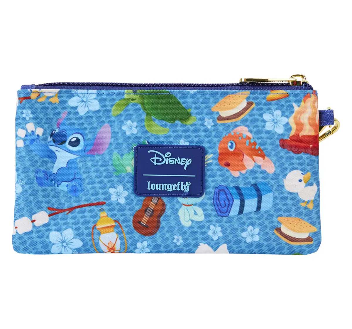 Loungefly Disney Stitch Camping Cuties Aop Nylon Wristlet, 8Y+