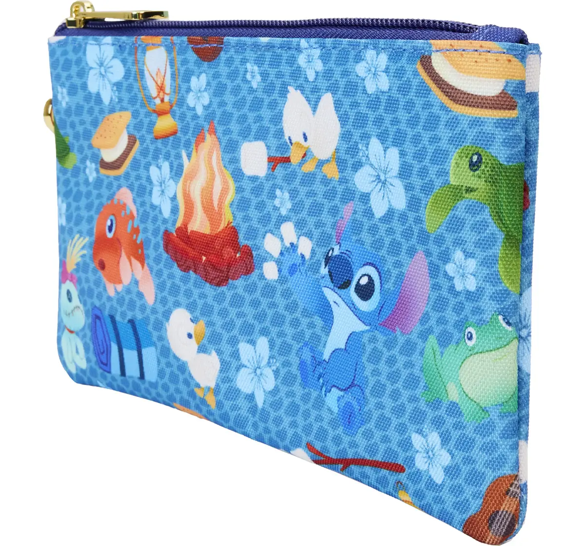 Loungefly Disney Stitch Camping Cuties Aop Nylon Wristlet, 8Y+