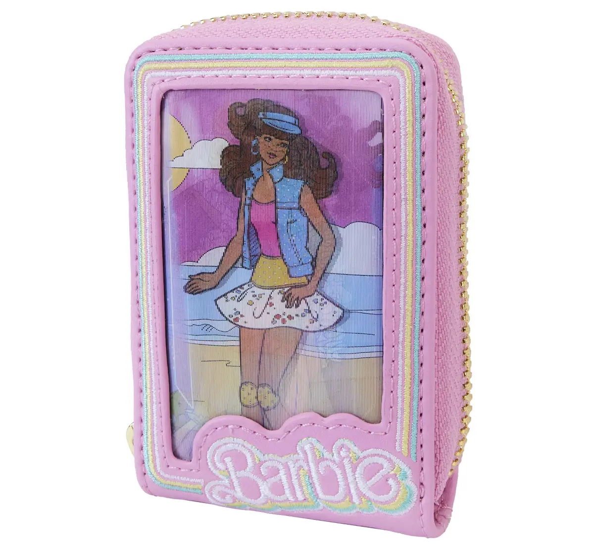 Loungefly Barbie Doll Box Triple Lenticular Zip Around Wallet, 8Y+