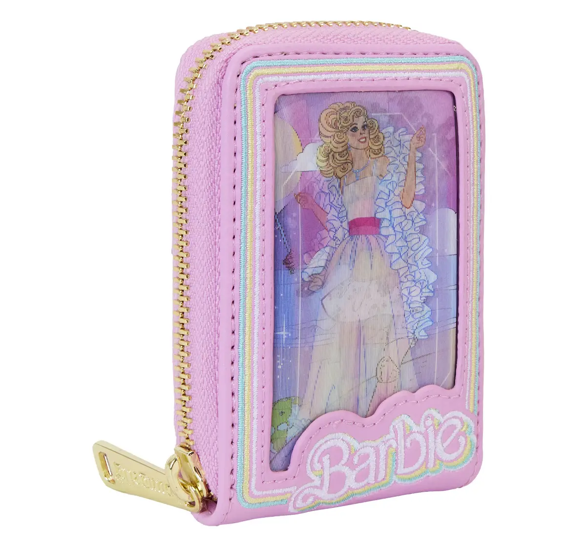 Loungefly Barbie Doll Box Triple Lenticular Zip Around Wallet, 8Y+