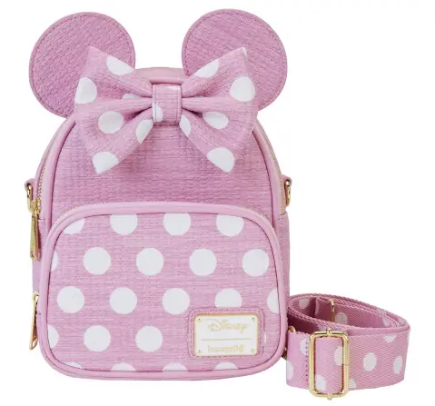 Loungefly Disney Minnie Straw Mini Convertible Bag, 8Y+