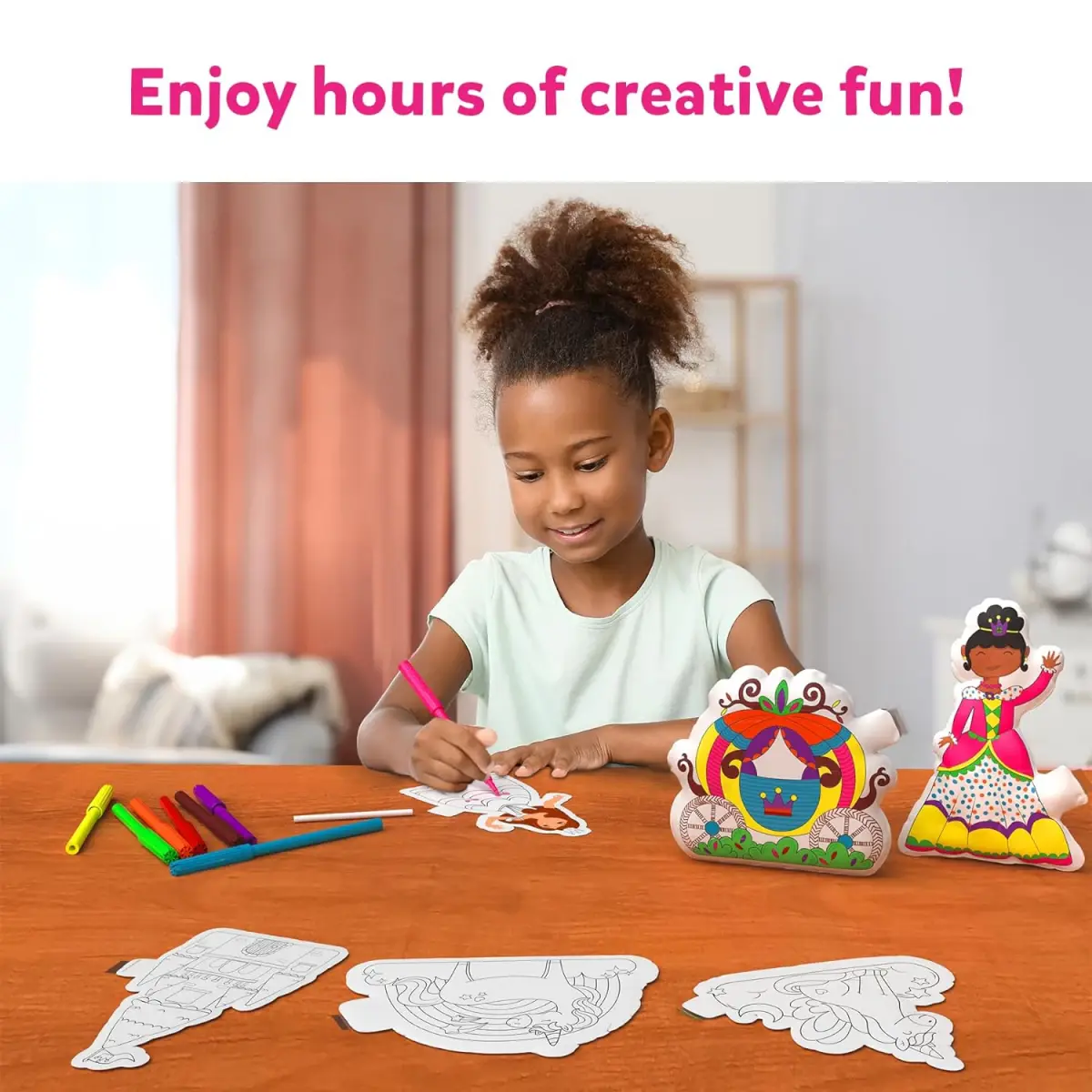 Skillmatics Inflatable Art For Kids - 3D Unicorns & Princesses, 4Y+