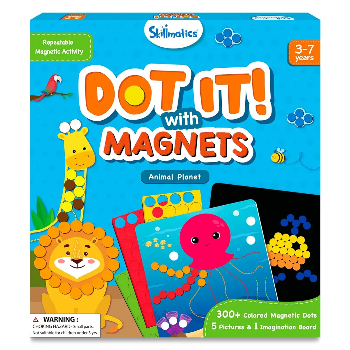 Skillmatics Paper Art Activity - Dot It with Magnets Animals, 3Y+