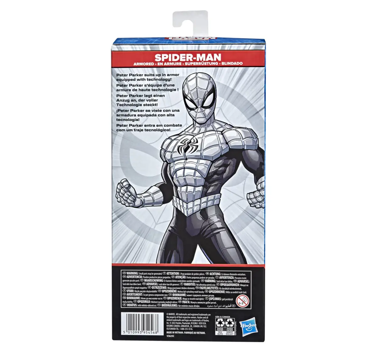 Hasbro Marvel Collectible Super Hero Action Figure Armored Spider-Man, 9.5-inch, 4Y+