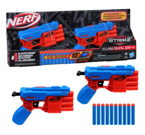 Nerf Alpha Strike Claw Dual QS-4 Blaster Set, 8Y+