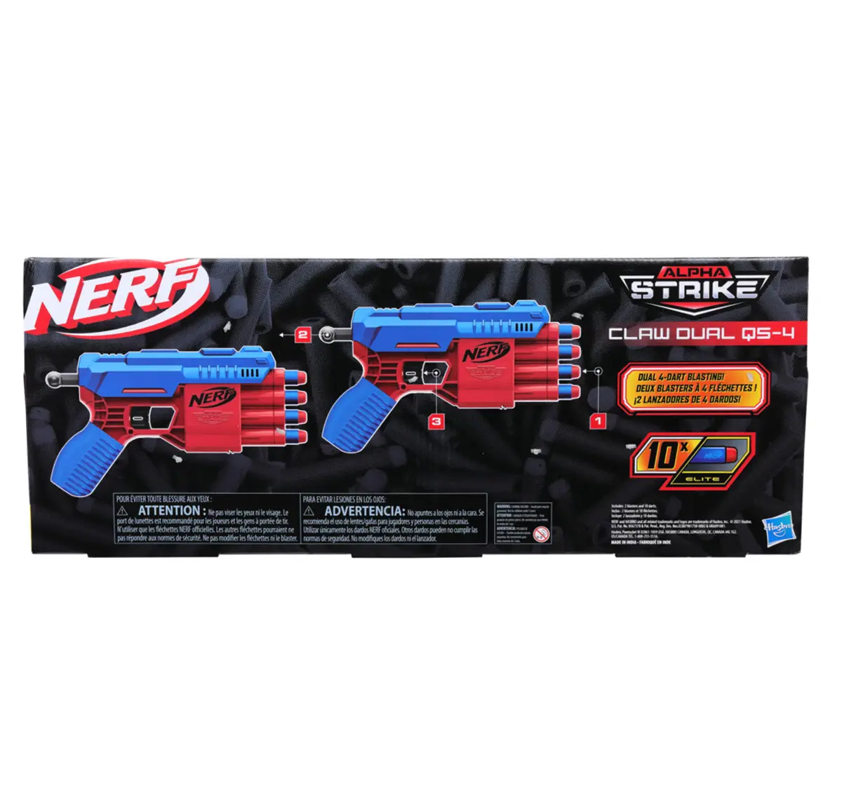 Nerf Alpha Strike Claw Dual QS-4 Blaster Set, 8Y+