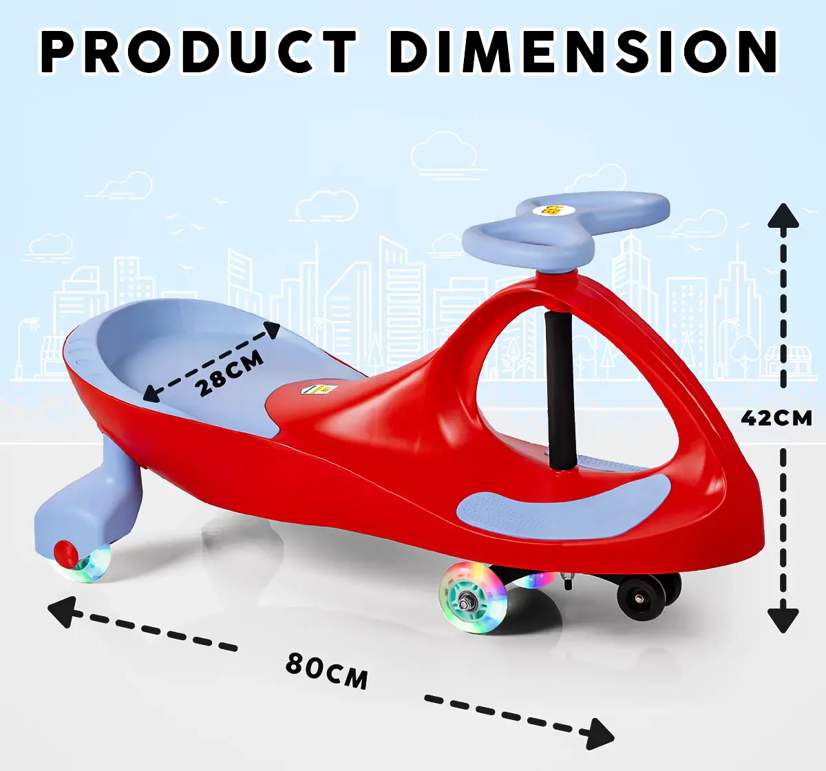 Uboard Eco Swing Car Ride-On Toy Red 12 Months +