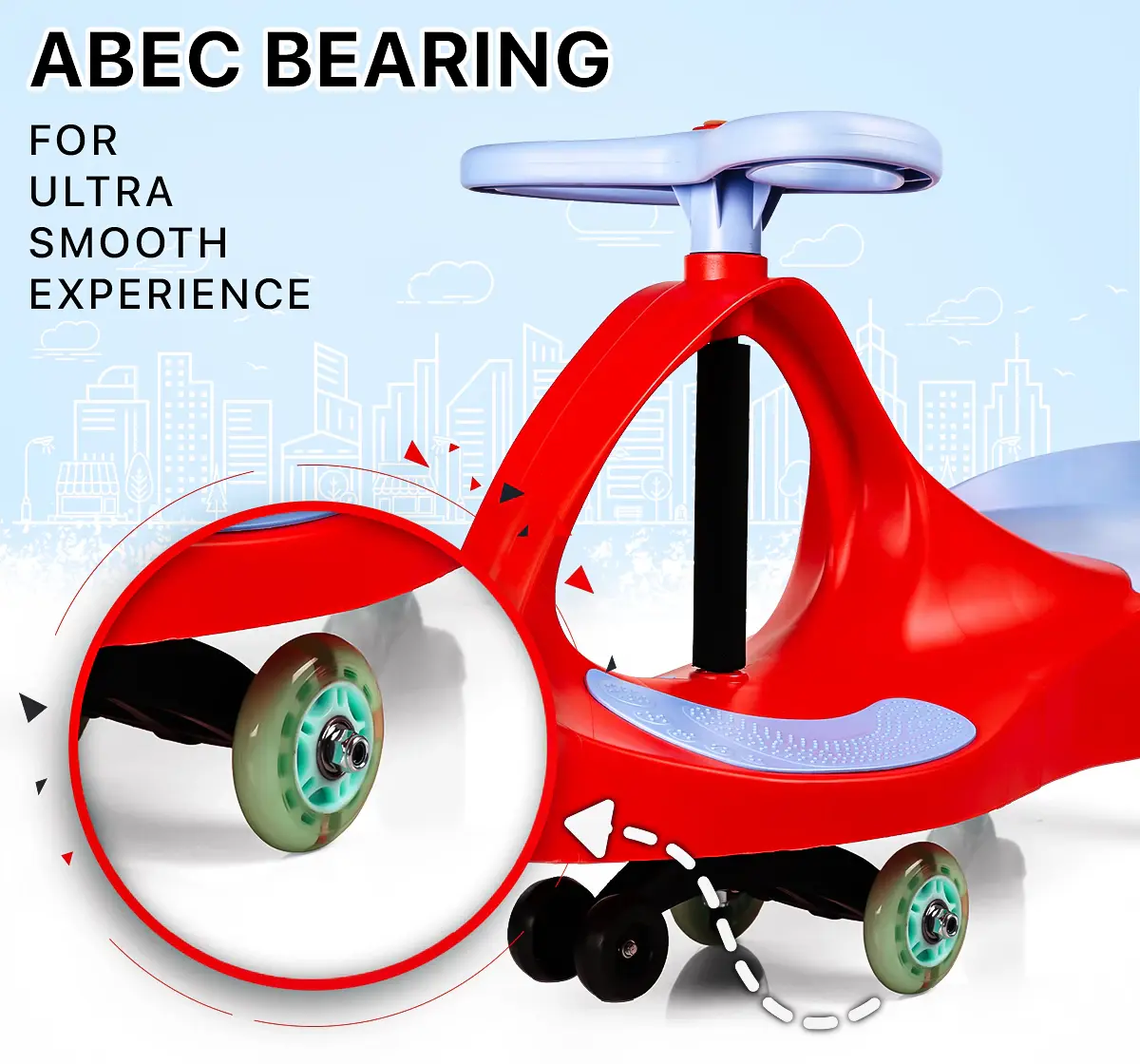 Uboard Eco Swing Car Ride-On Toy Red 12 Months +