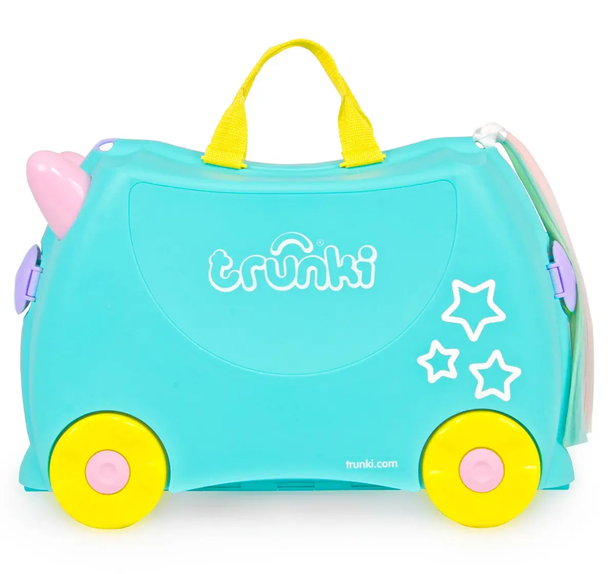 Trunki Unicorn ABS Cabin Luggage Ride-On Suitcase, Carry-On Luggage for Kids, Fun Travel Companion with Toy Storage, 3Y+