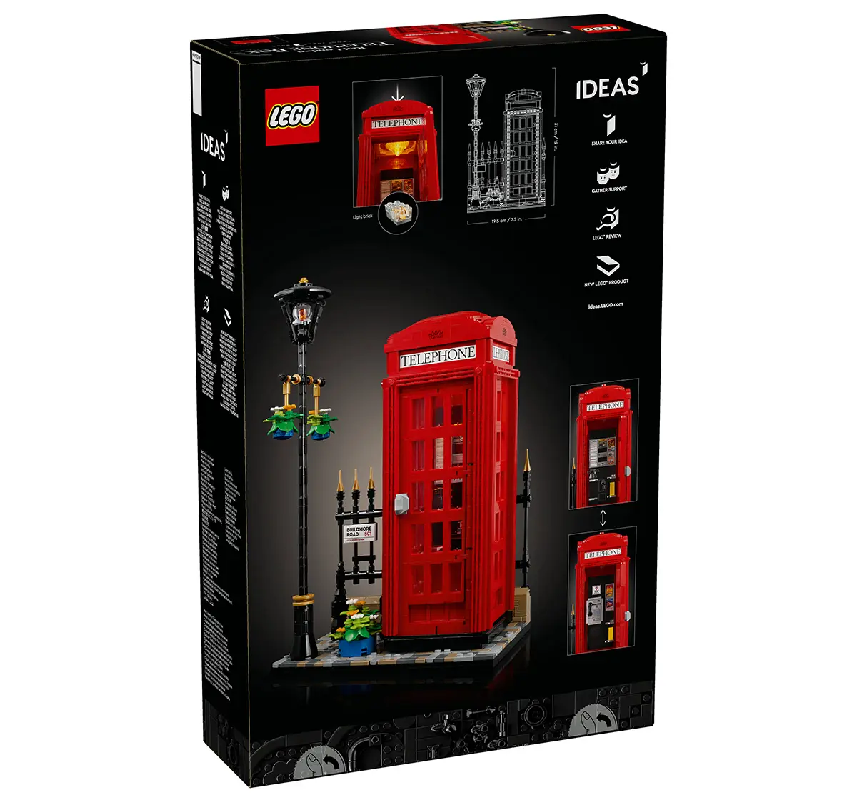 LEGO Ideas Red London Telephone Box Set 21347(1460 Pieces) Multicolor, 18Y+