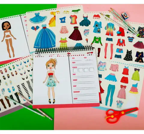 Striders Fashion Runway Sticker Stylist Premium 14-Sheet Sticker Paper Set, 5Y+