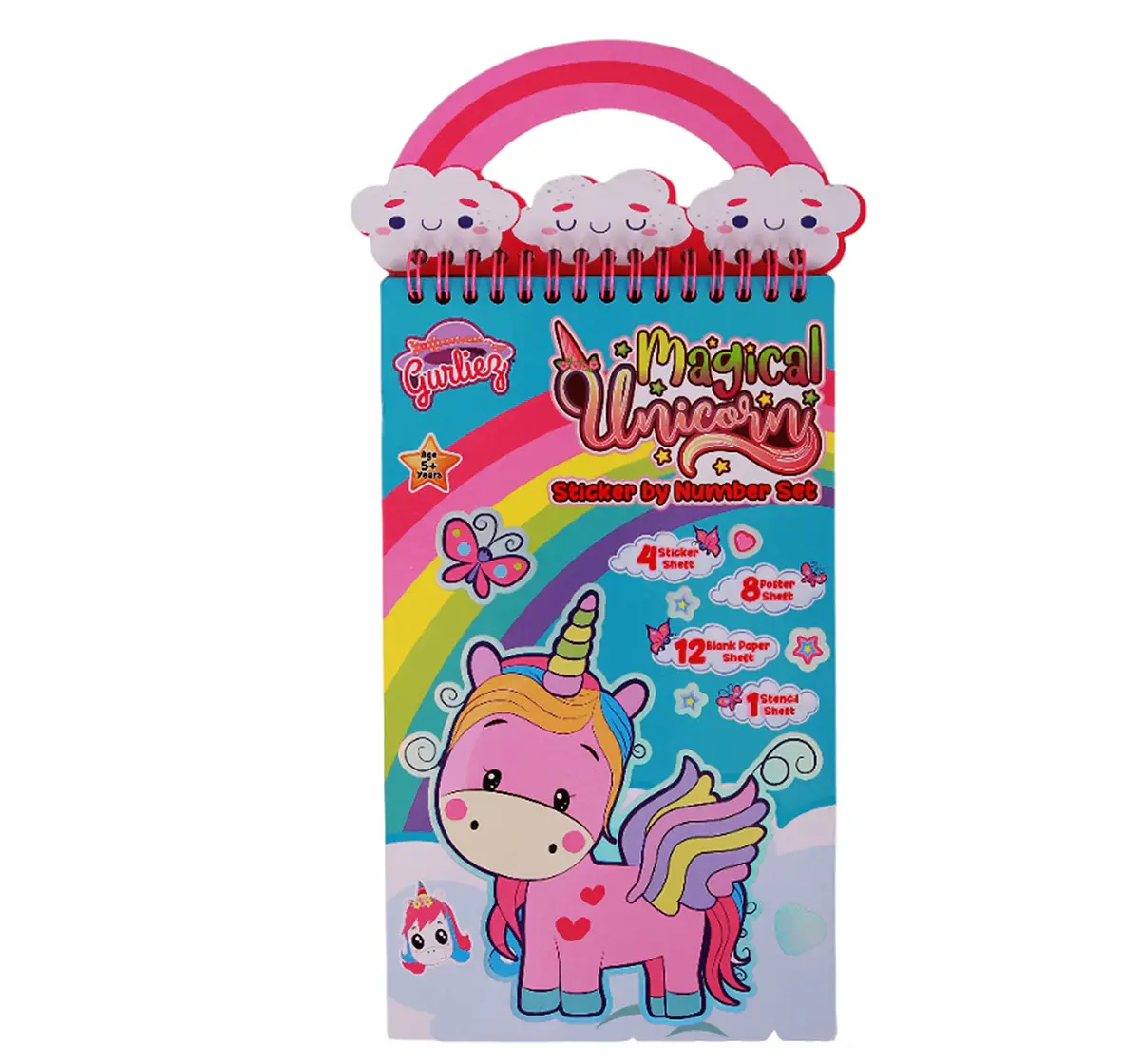 Striders My Magical Unicorn Sticker By Number Set Complete Craft Kit, 5Y+