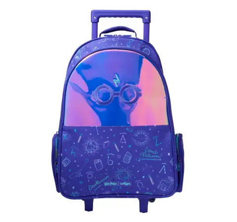 Smiggle 18 inches Trolley Backpack Harry Potter, Purple, 3Y+