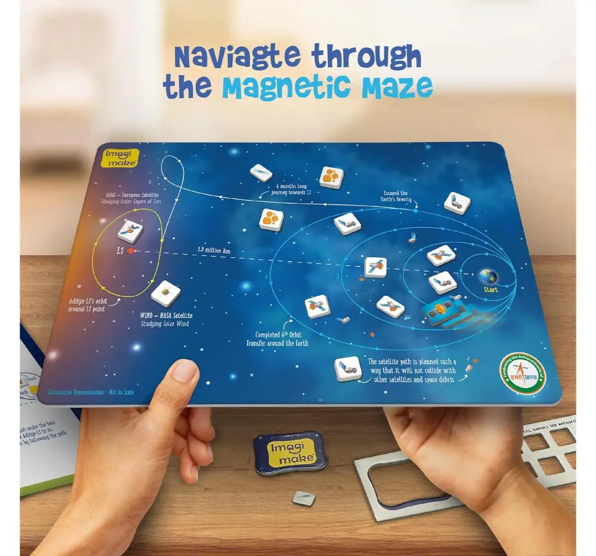 Imagimake Mapology ISRO Space 3D Puzzle, Mission Suryayaan Aditya L1, 5Y+