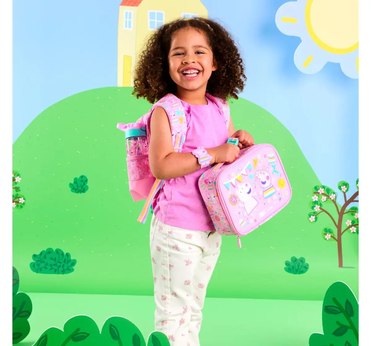 Smiggle Peppa Pig Collection Lunch Bag, 3Y+, Pink