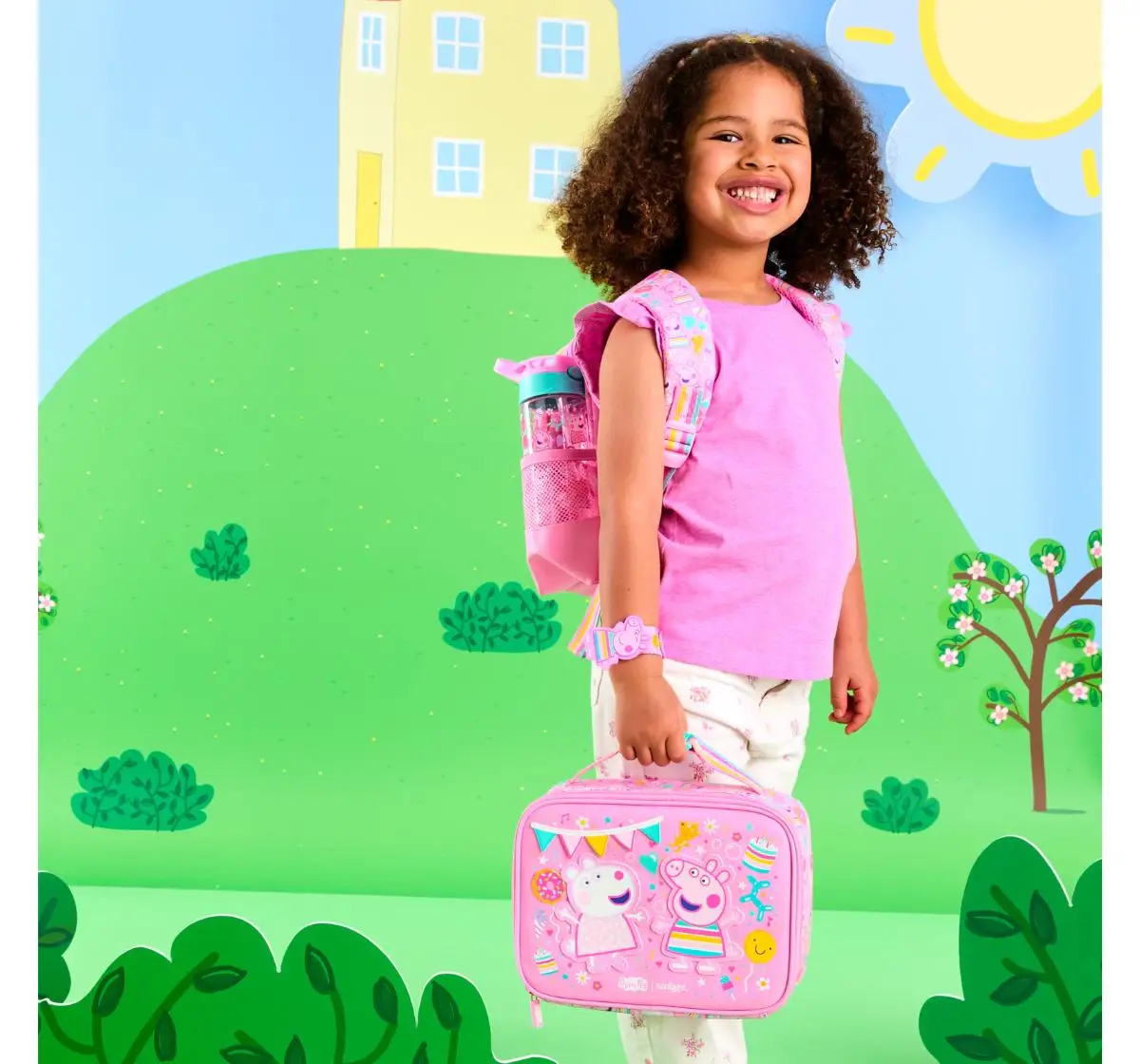 Smiggle Peppa Pig Collection Lunch Bag, 3Y+, Pink