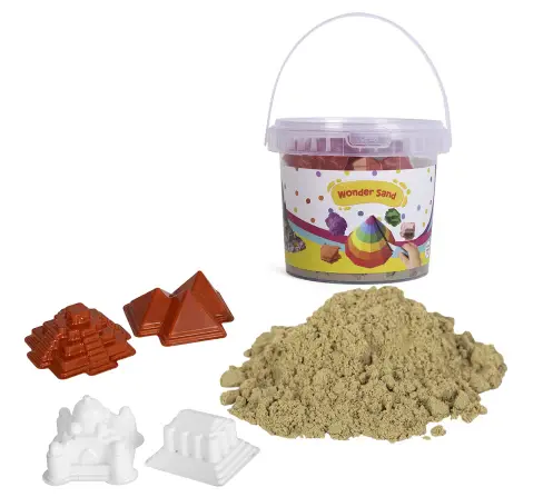 Youreka Non-Toxic Wonder Sand, 4 Cutter Moulds, 500 Grams, Peach, 5Y+
