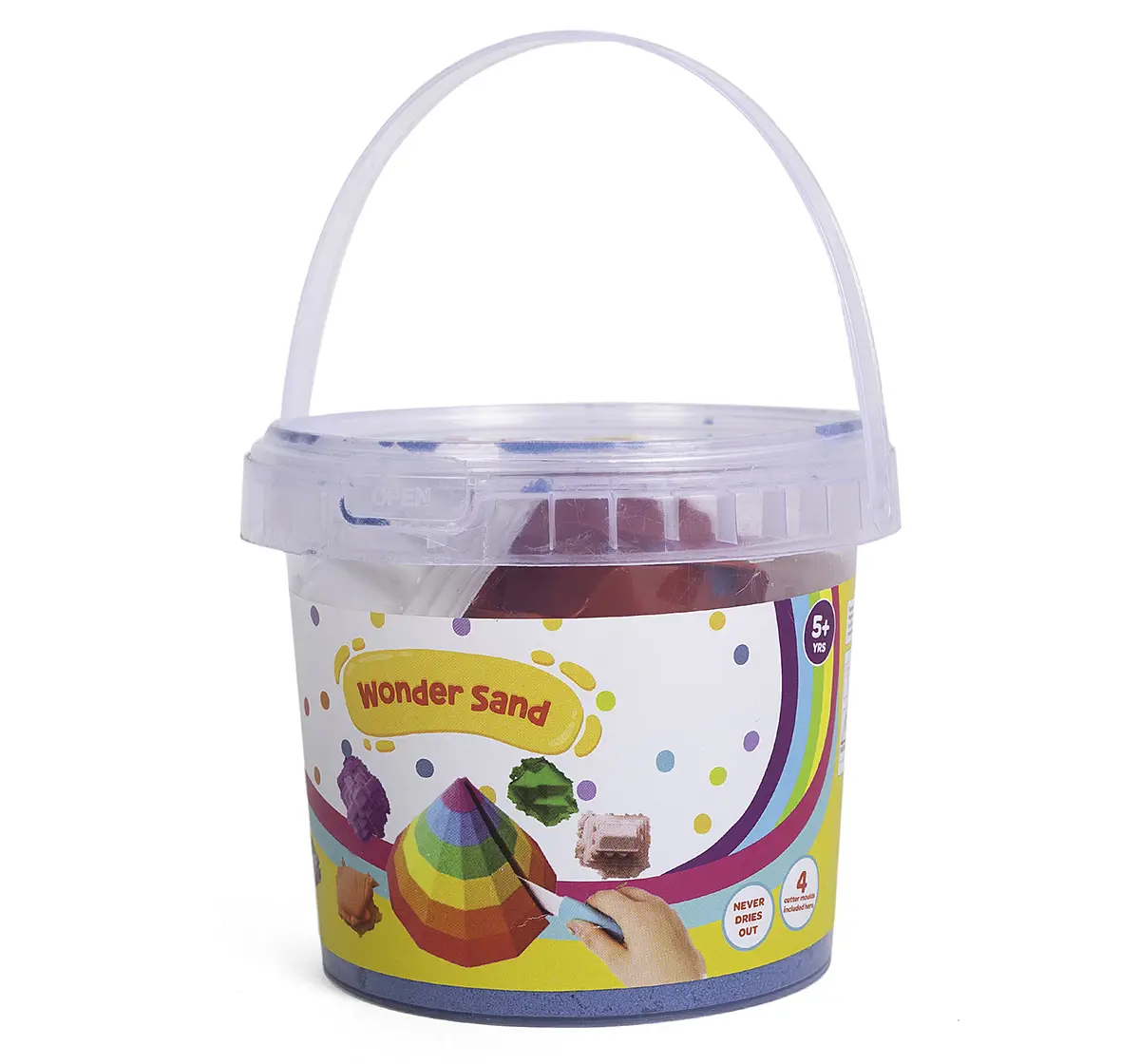 Youreka Non-Toxic Wonder Sand, 4 Cutter Moulds, 500 Grams, Red, 5Y+