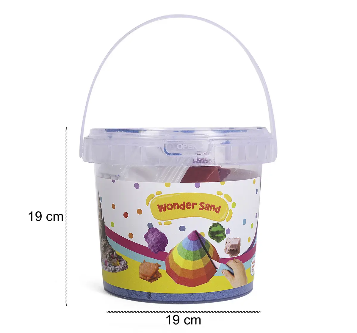 Youreka Non-Toxic Wonder Sand, 4 Cutter Moulds, 500 Grams, Red, 5Y+