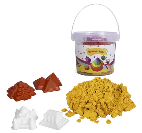 Youreka Non-Toxic Wonder Sand, 4 Cutter Moulds, 500 Grams, Orange, 5Y+