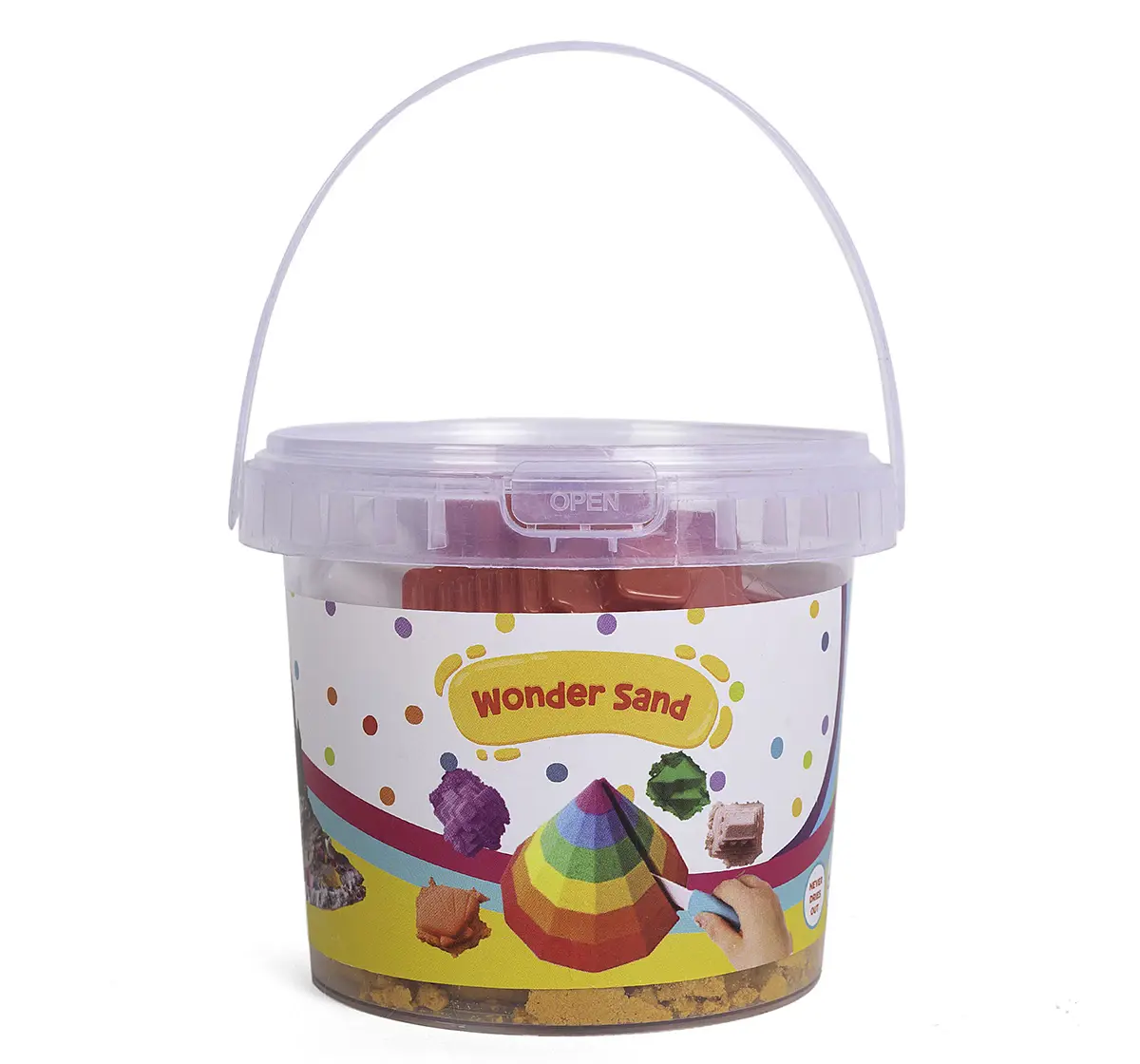 Youreka Non-Toxic Wonder Sand, 4 Cutter Moulds, 500 Grams, Orange, 5Y+