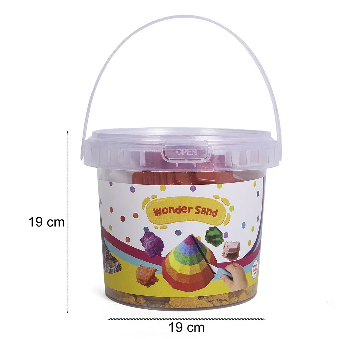 Youreka Non-Toxic Wonder Sand, 4 Cutter Moulds, 500 Grams, Orange, 5Y+