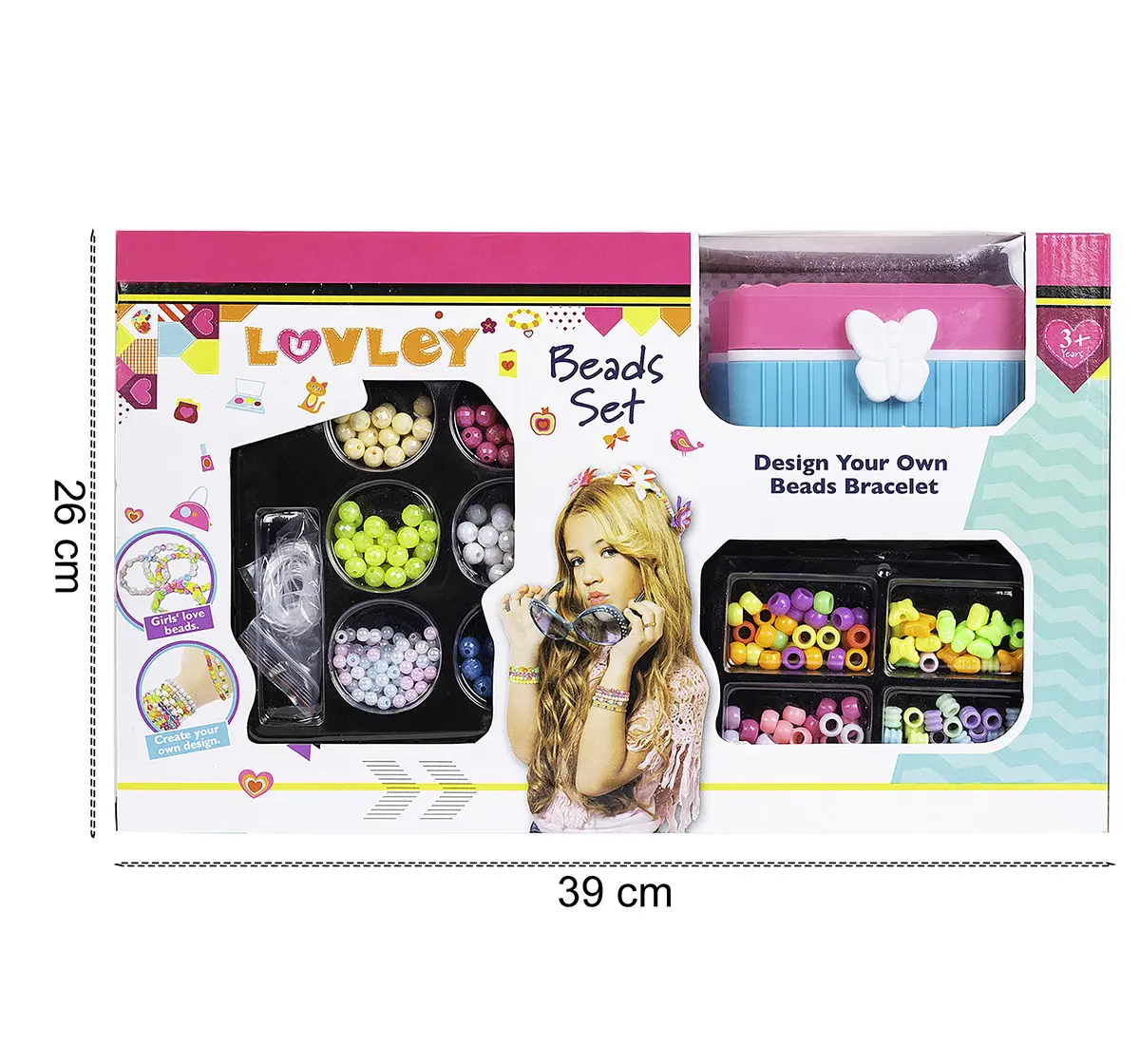 Luvley Beads Set, Design Your Own Bracelet, 3Y+