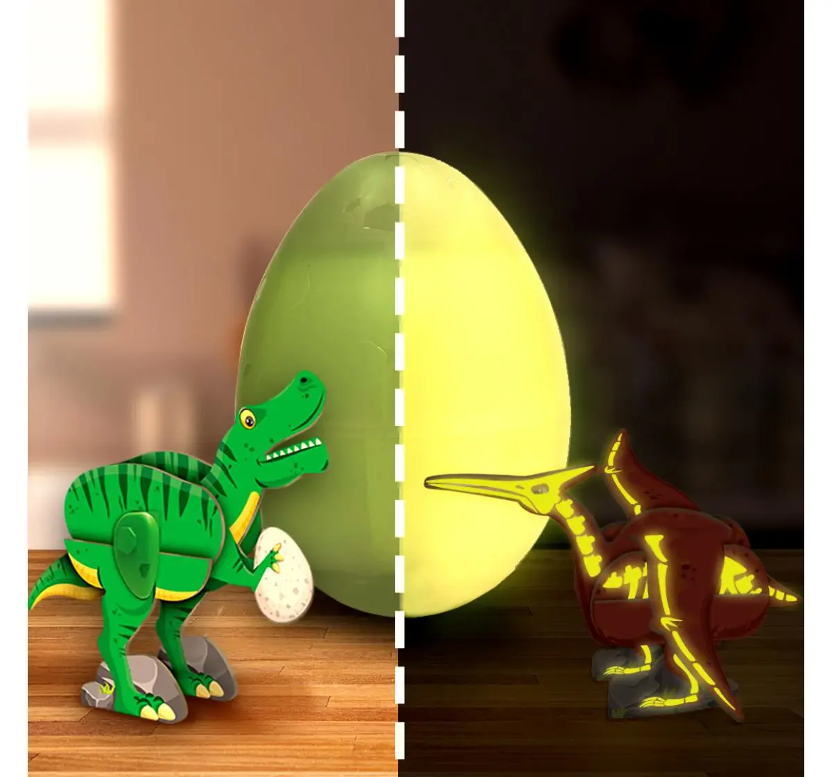 Imagimake Mapology Glow In The Dark Dinos & Egg 3D Puzzle, 5Y+