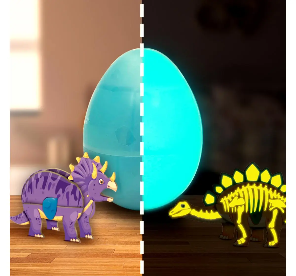 Imagimake Mapology Glow In The Dark Dinos & Egg 3D Puzzle, 5Y+, Set of 3