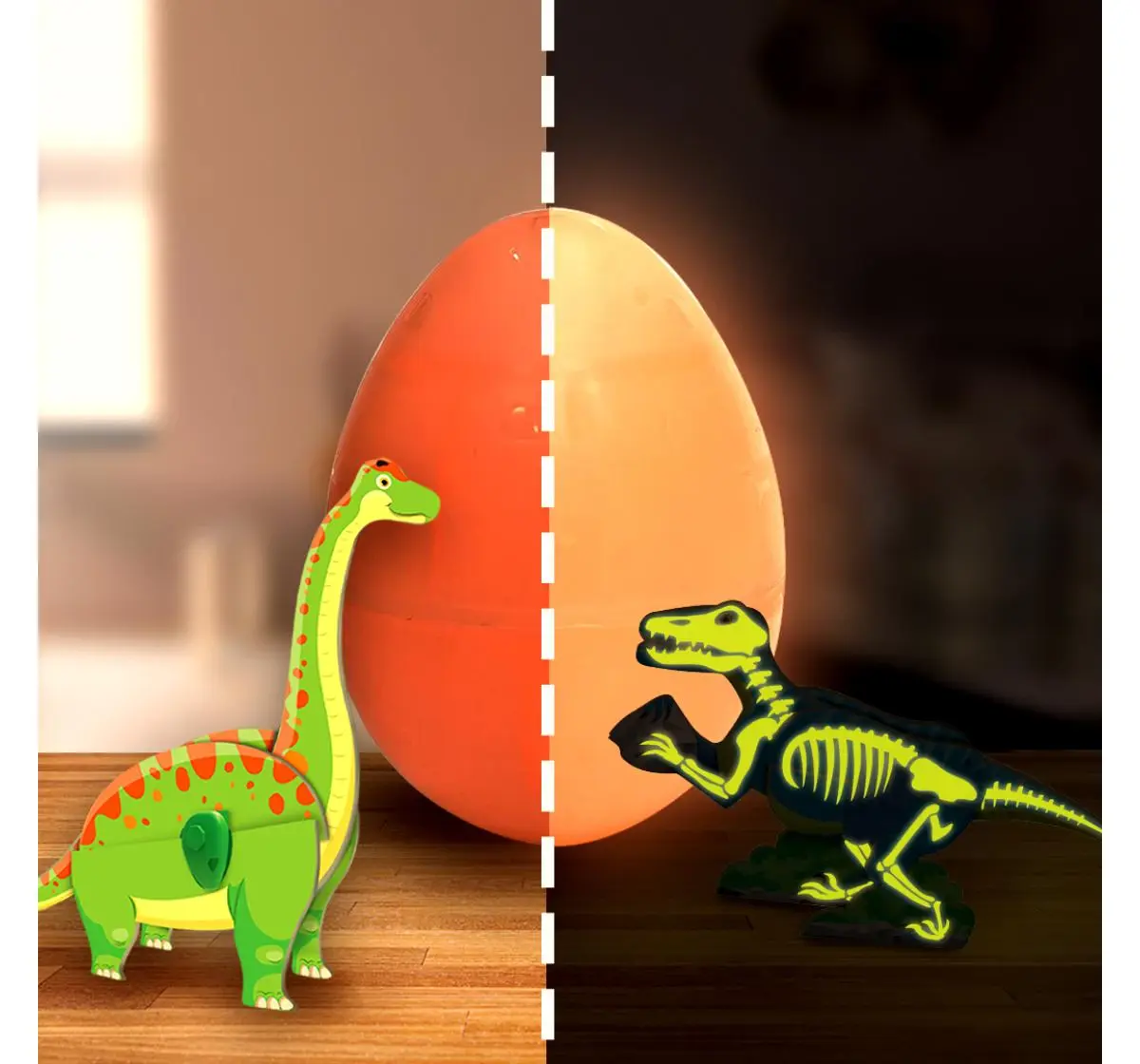 Imagimake Mapology Glow In The Dark Dinos & Egg 3D Puzzle, 5Y+, Set of 3