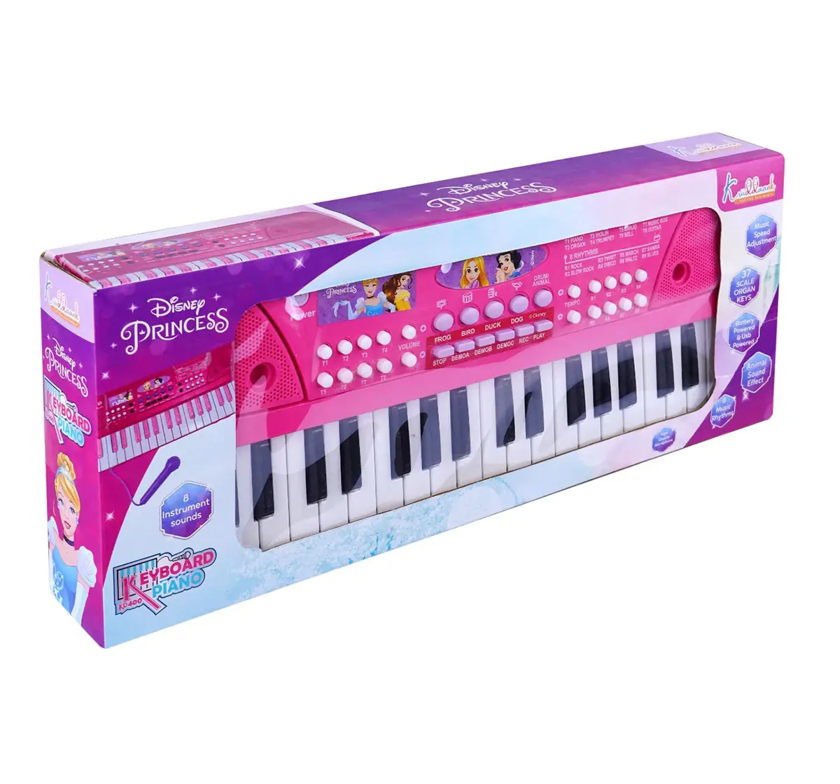 Kriiddaank Keyboard Piano 400 Disney Princess, 3Y+