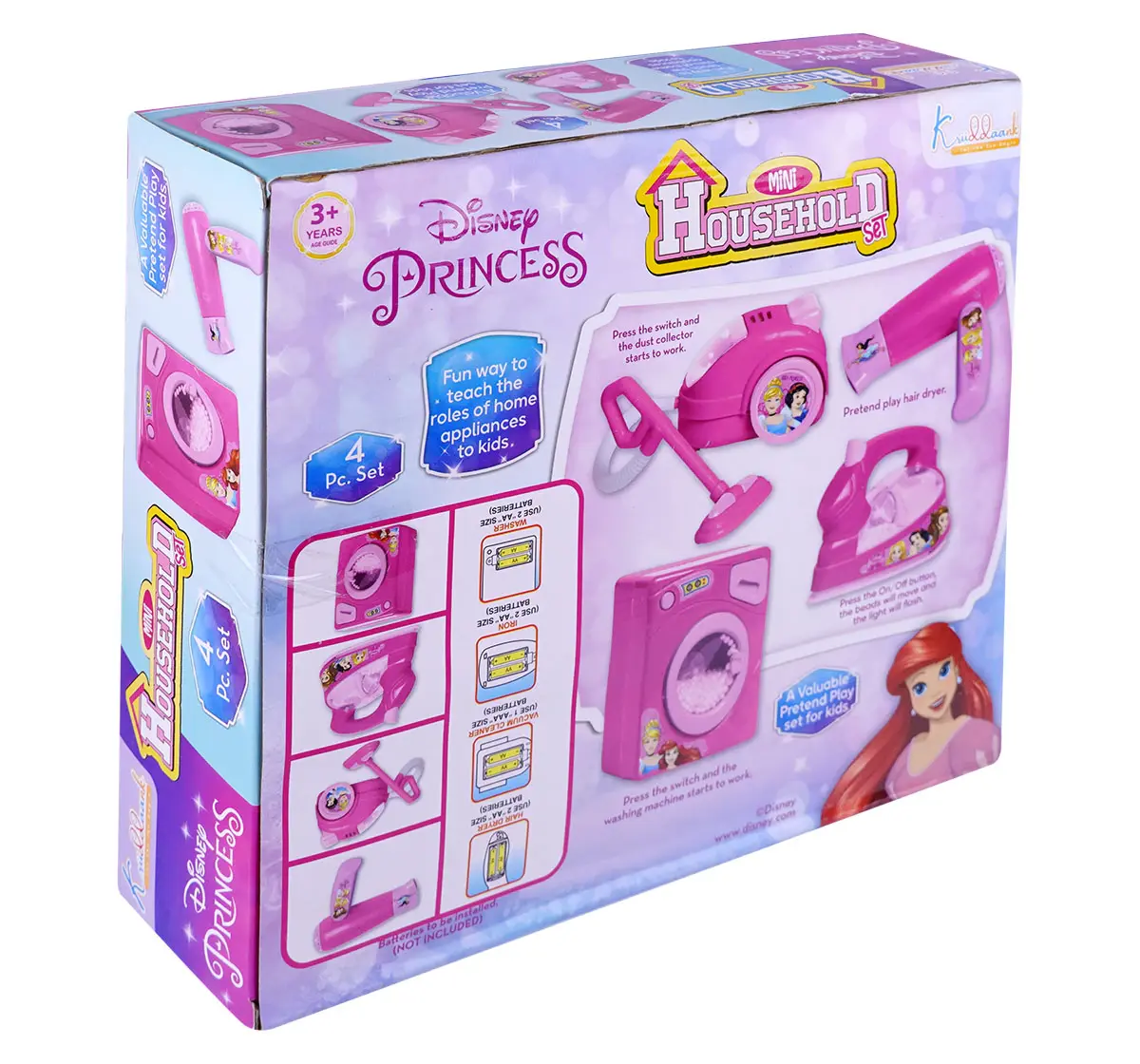 Kriiddaank Mini Household Set- 4Pc Disney Princess, 3Y+