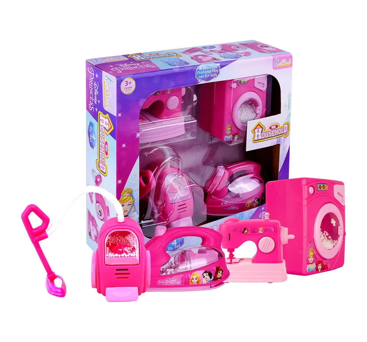 Kriiddaank Mini Household Set- 4Pc Disney Princess, 3Y+