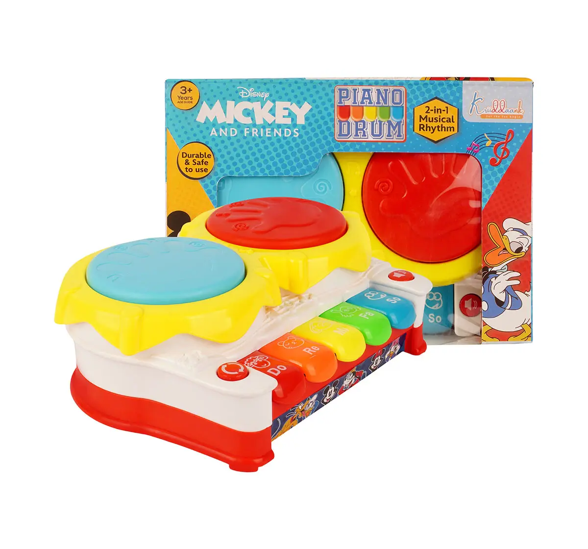 Kriiddaank 2 In 1 Piano Drum Set Mickey Mouse, 3Y+